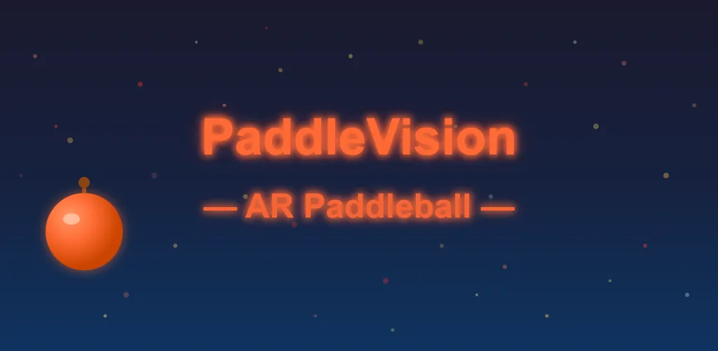 PaddleVision app artwork showing a virtual paddle and ball in augmented reality